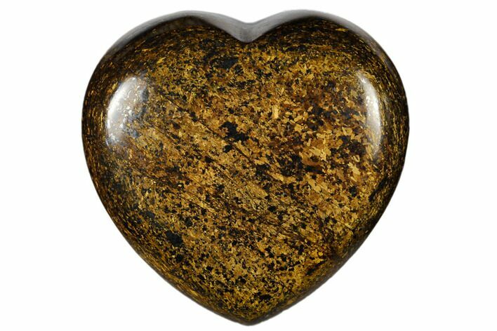 1.6" Polished Bronzite Heart - Photo 1